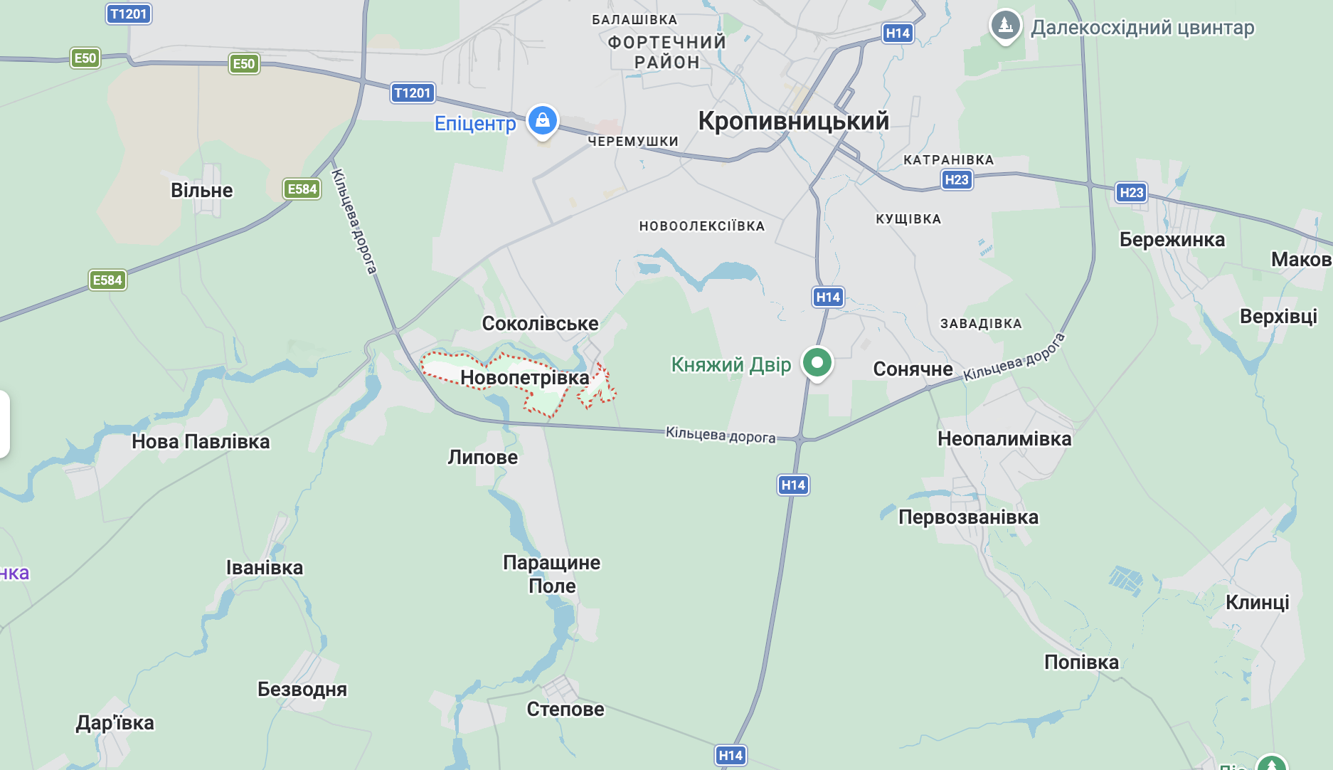 Розташування станції Сіріус ПІВІ